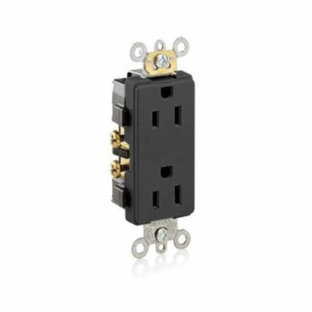 LEVITON Electrical Receptacles 515R Dec Rec Ind Blk 16252-E